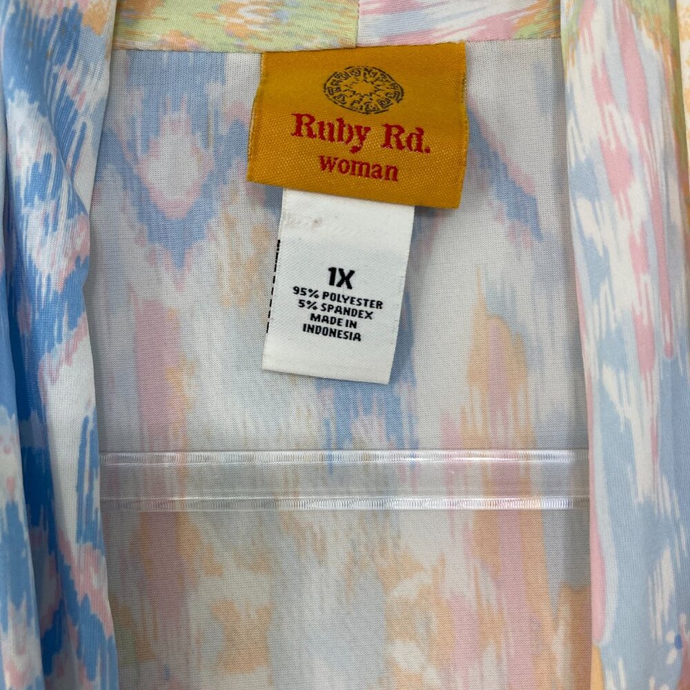 Ruby Rd. Size 1x Multi Color Abstract Stretch Sle… - image 8